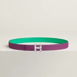 H Infini belt buckle & Reversible leather strap 24 mm - Image 2